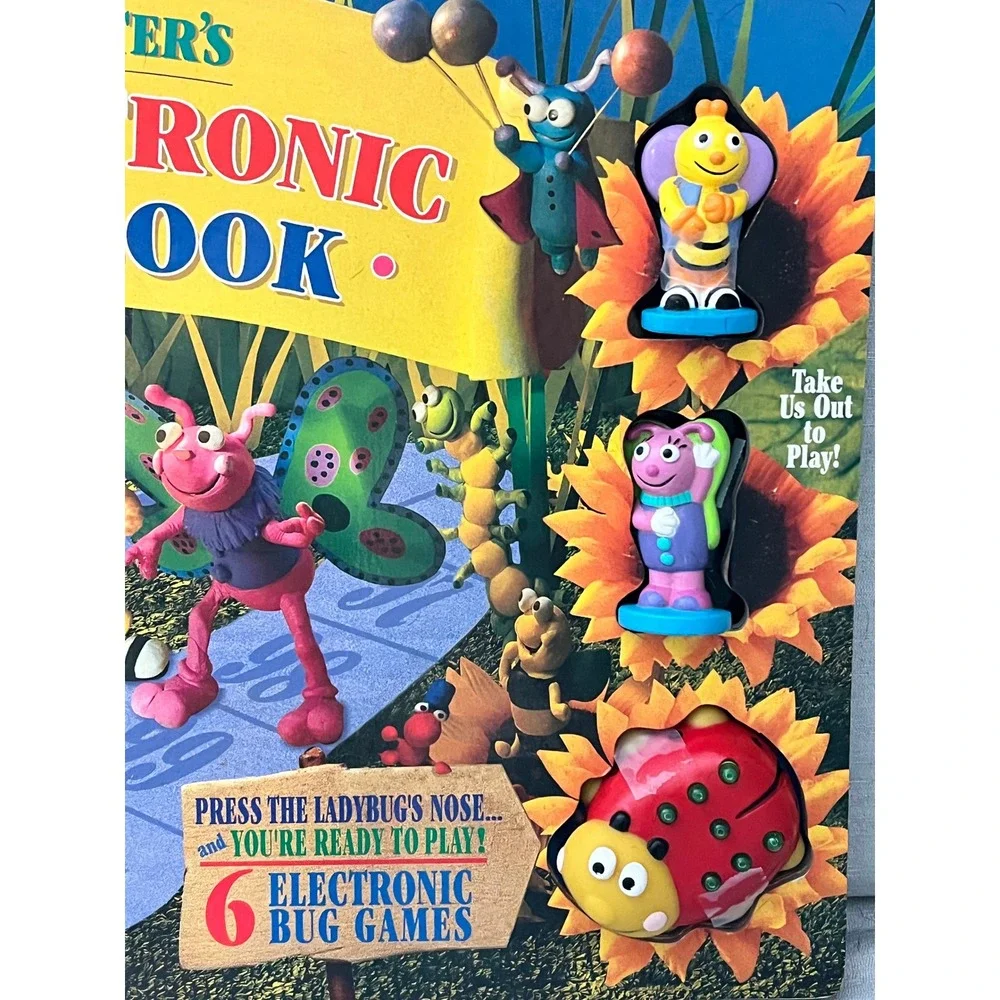 Buzz & Flutter's Big Electronic Game Book Tormont 1996 6 Electronic Bug Games